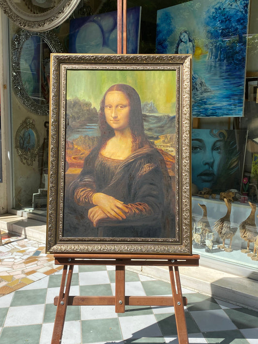 Mona Lisa Oil Painting Reproduction, Renaissance Art, Framed Wall Art | artwork image 2