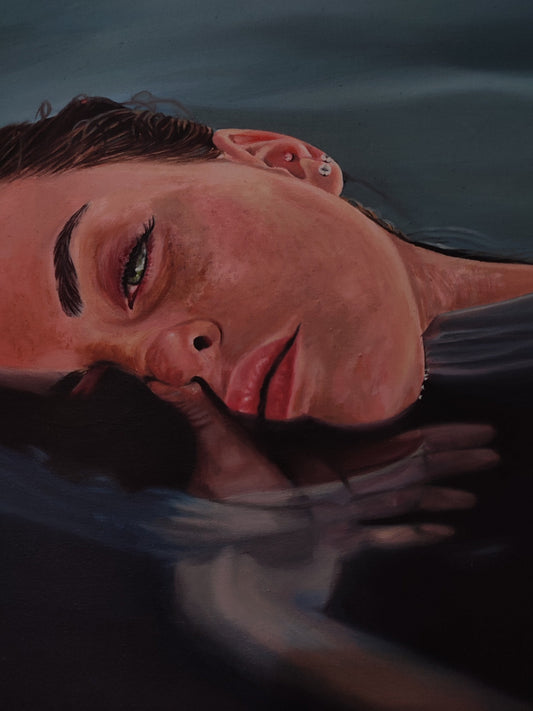 Anxiety Woman Oil Painting, Figurative Art, Home Decor | artwork image 2