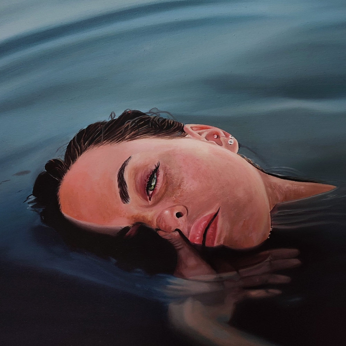 Anxiety Woman Oil Painting, Figurative Art, Home Decor | BoselliArt hand-painted oil painting