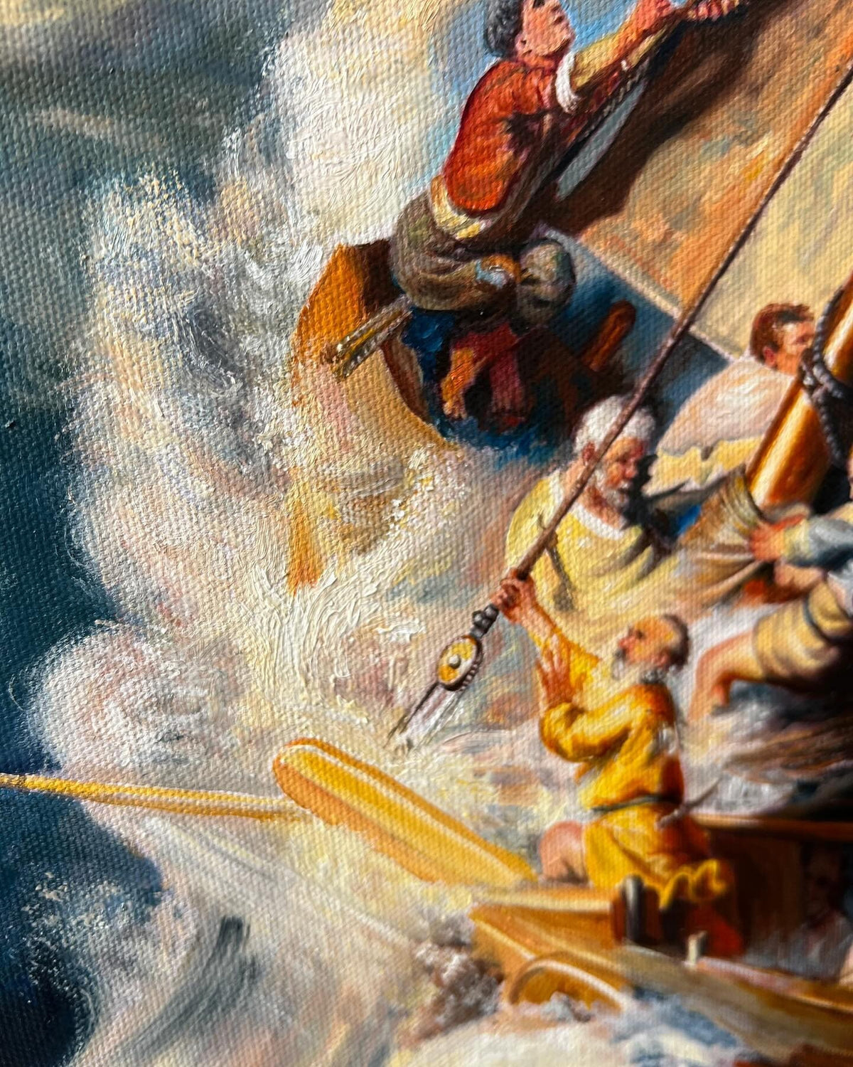Rembrandt, The Storm on the Sea of Galilee, Oil Painting Reproduction, Ship Painting | artwork image 3