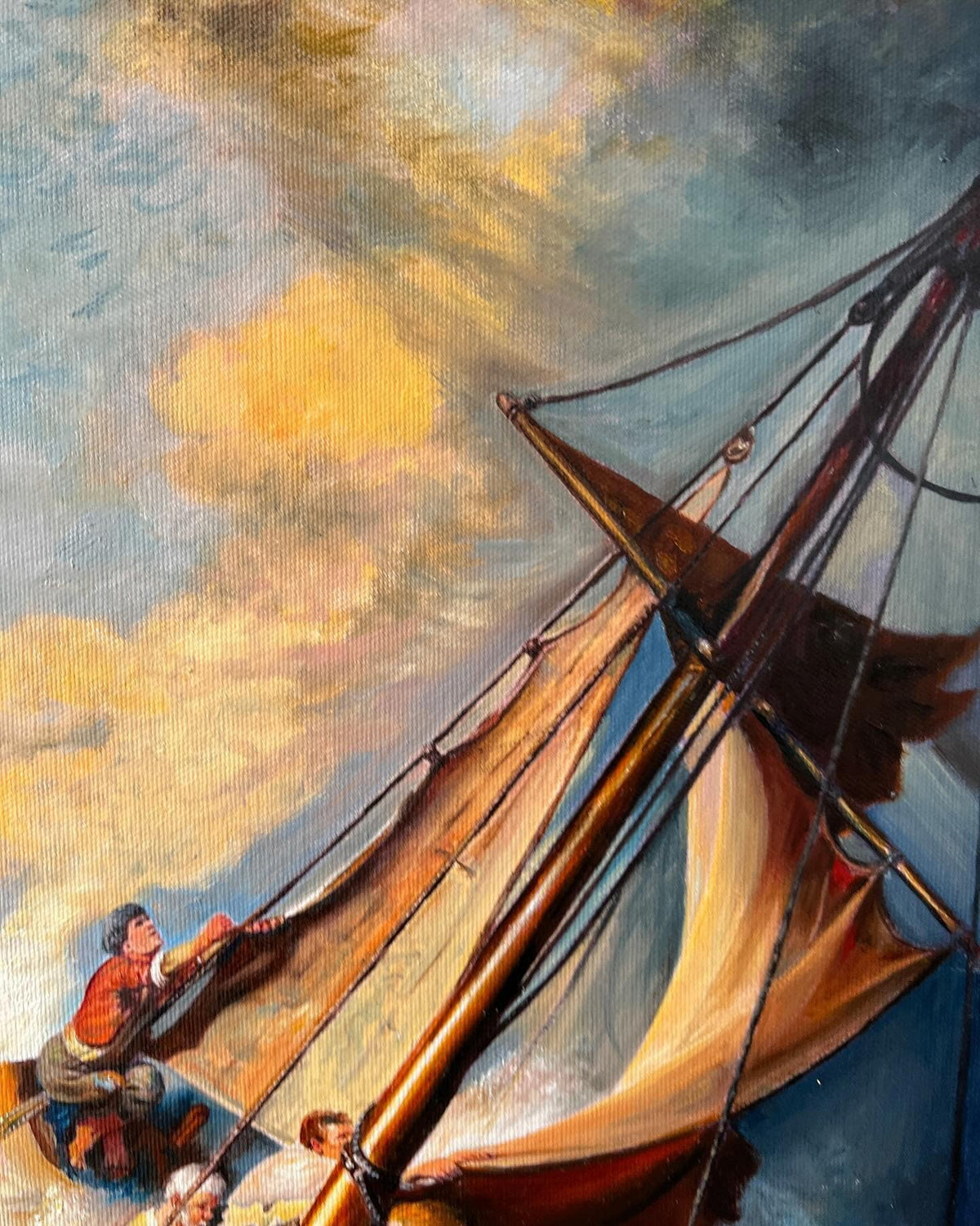 Rembrandt, The Storm on the Sea of Galilee, Oil Painting Reproduction, Ship Painting | artwork image 4