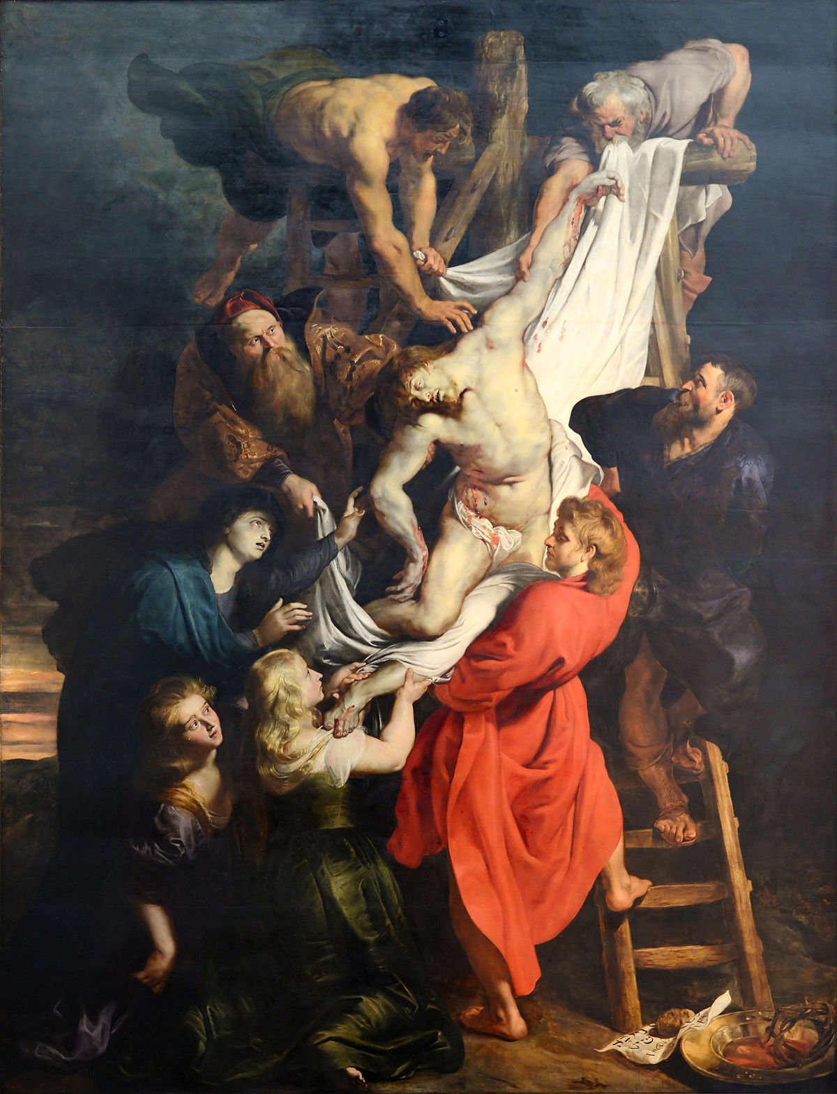 Rubens "Descent from the Cross" Oil Painting Reproduction, Framed Canvas Art | artwork image 2