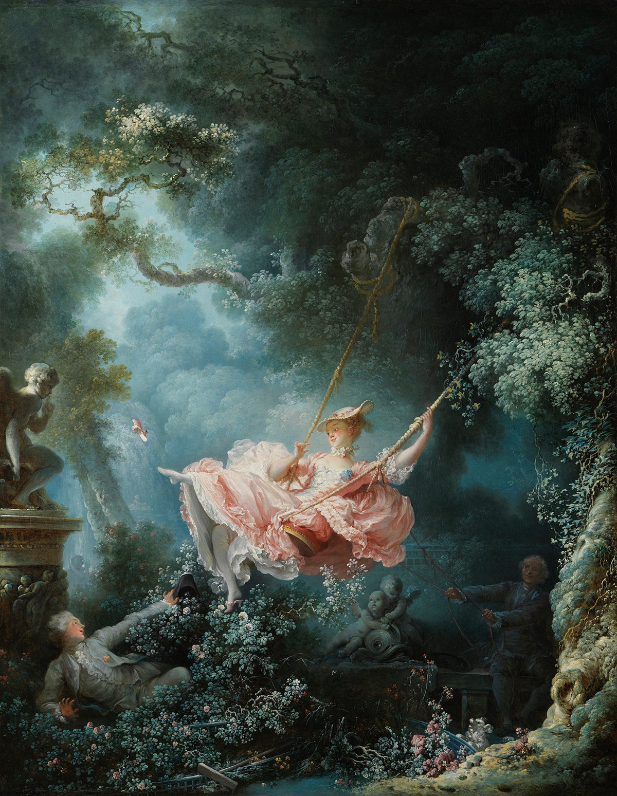Fragonard The Swing, Oil Painting Reproduction, Framed Wall Art | BoselliArt hand-painted oil painting