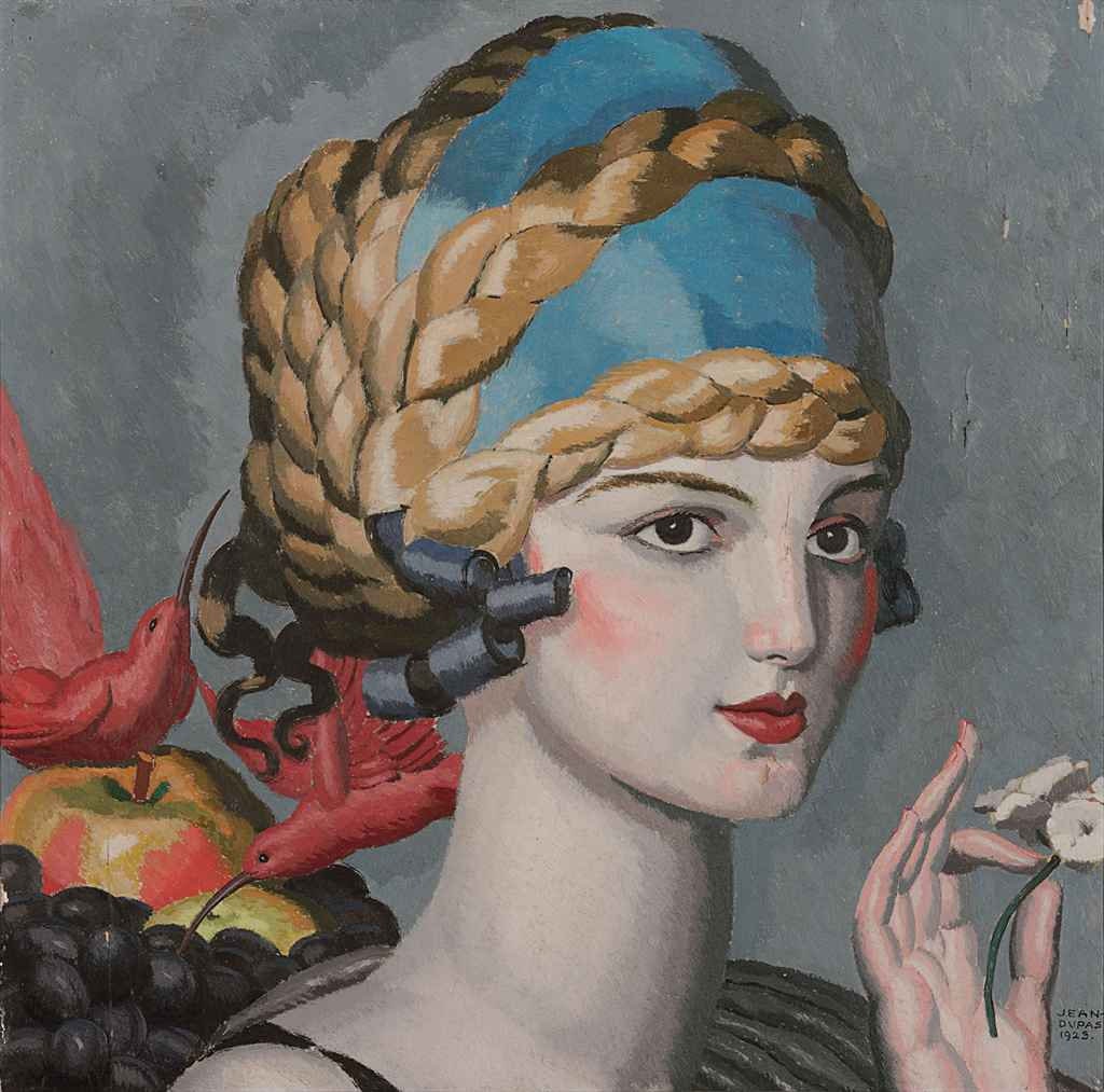 Jean Dupas Pomone Oil Painting Reproduction, French Art Deco Portrait | BoselliArt hand-painted oil painting