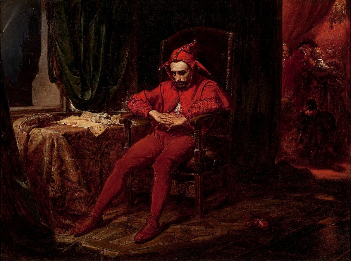 Jan Matejko Stańczyk Oil Painting Reproduction, Framed Canvas Art | BoselliArt hand-painted oil painting