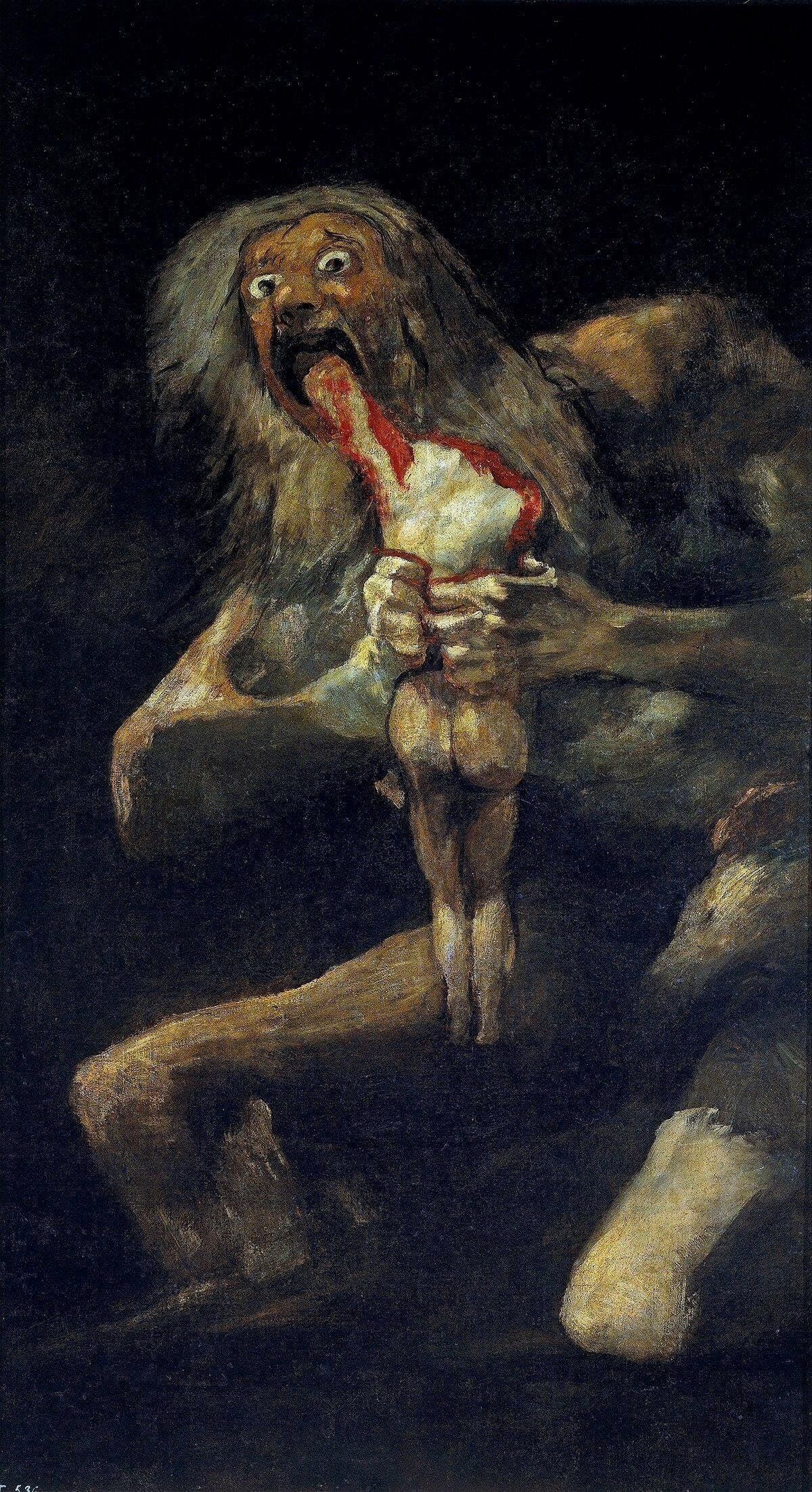 Goya Saturn Devouring Son Oil Painting Reproduction on Canvas | BoselliArt hand-painted oil painting