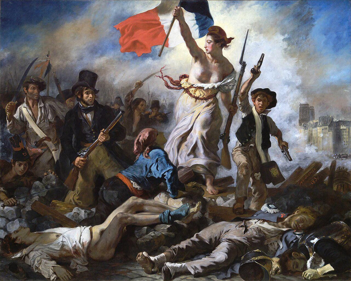 Liberty Leading the People Oil Painting Reproduction, Delacroix French Revolution Art | BoselliArt hand-painted oil painting