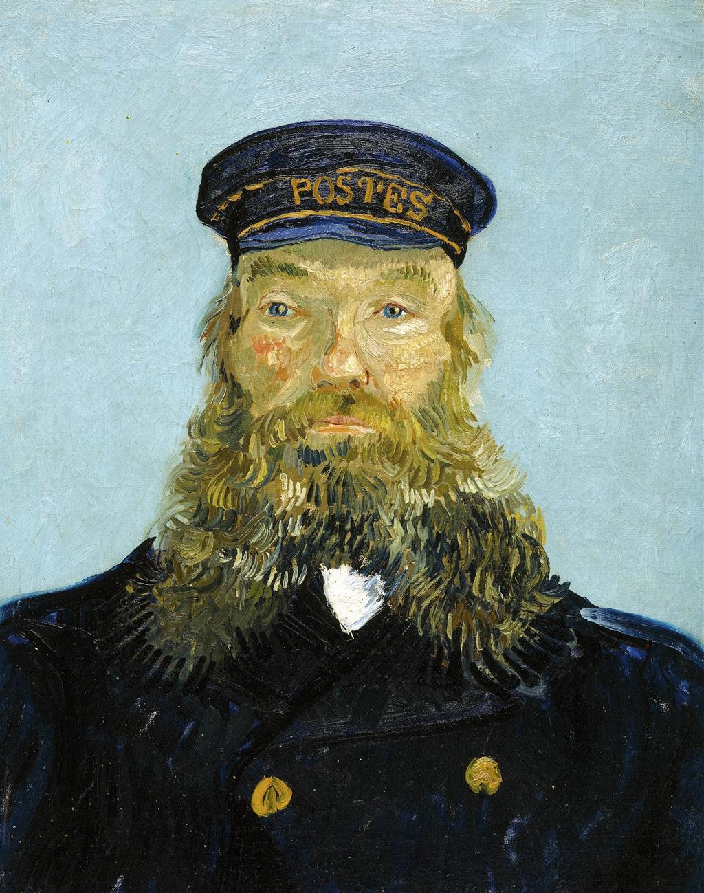 Van Gogh Postman Roulin Portrait, Oil Painting Reproduction on Canvas | BoselliArt hand-painted oil painting