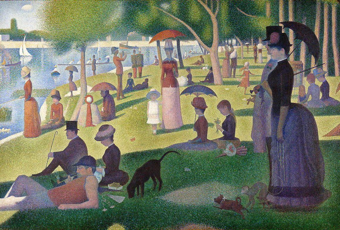 Seurat 'La Grande Jatte' Oil Painting Reproduction, Pointillism Modern Art | BoselliArt hand-painted oil painting
