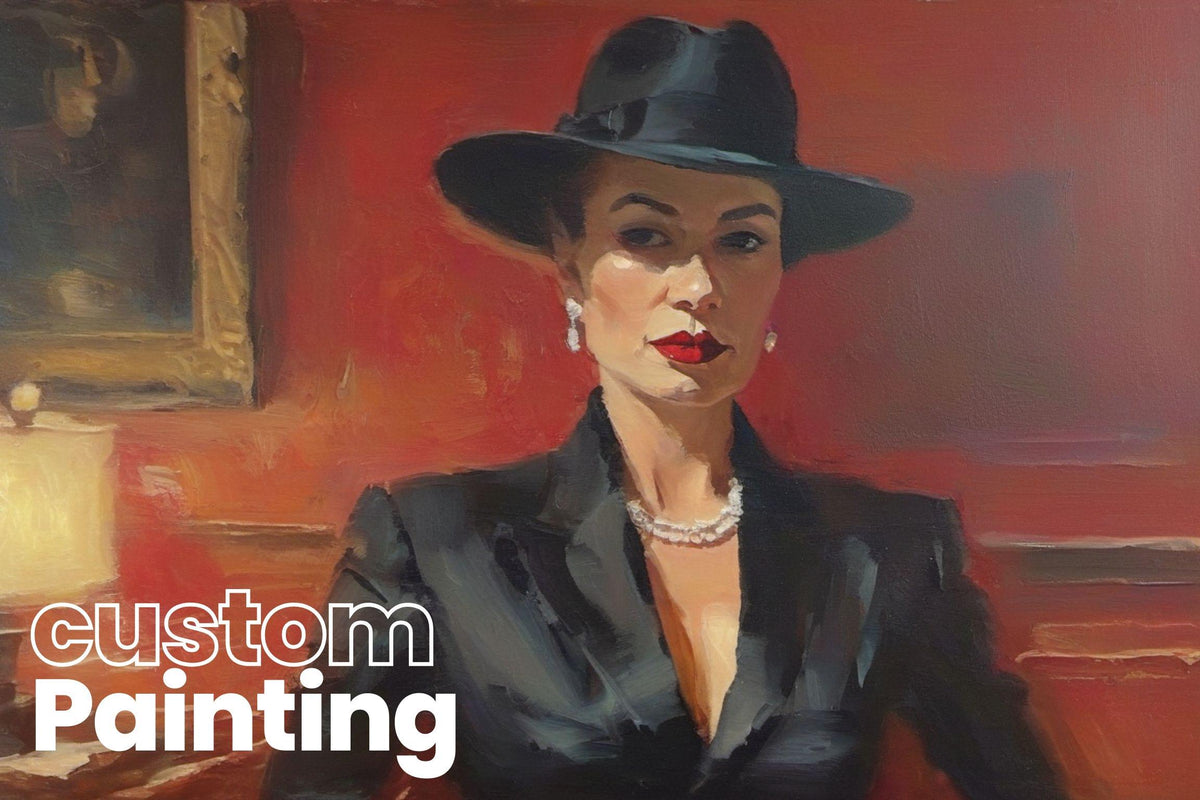 Custom Mafia Oil Painting, Personalized Gangster Portrait on Canvas | artwork image 4