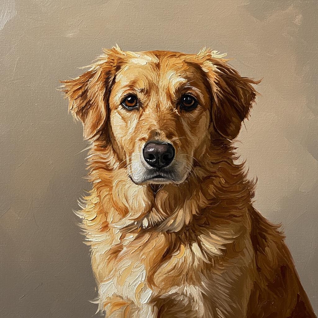Custom Pet Portrait Painting, Hand-Painted Dog Memorial on Canvas | artwork image 2