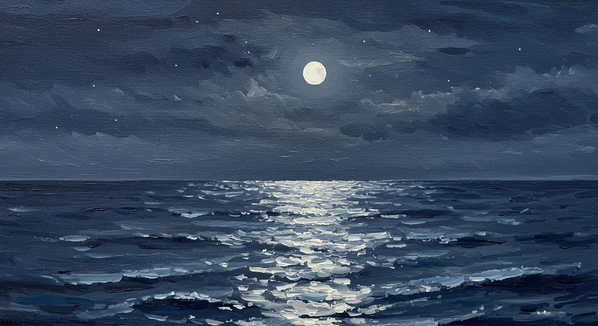 Custom Seascape Painting, Hand-Painted Coastal Oil Artwork on Canvas | artwork image 3