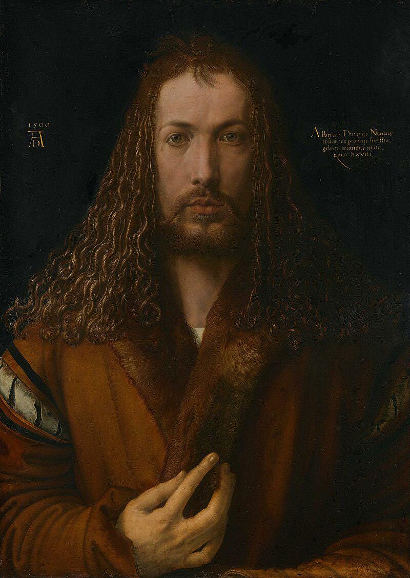 Dürer Self Portrait Oil Painting, Renaissance German Art | BoselliArt hand-painted oil painting
