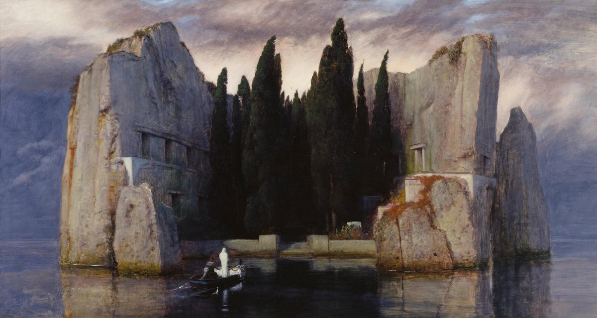 Isle of the Dead Oil Painting Reproduction, Dark Romantic Symbolist Artwork | BoselliArt hand-painted oil painting