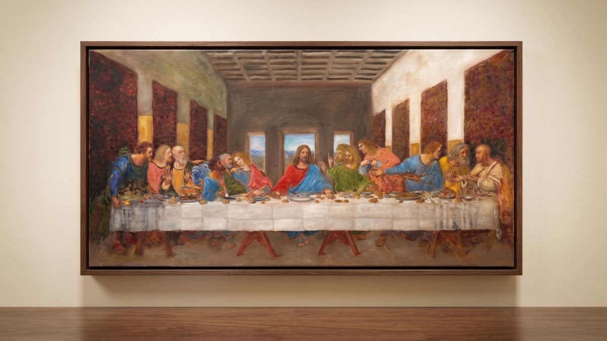 Leonardo Da Vinci Last Supper Oil Painting Reproduction, Renaissance Art | BoselliArt hand-painted oil painting