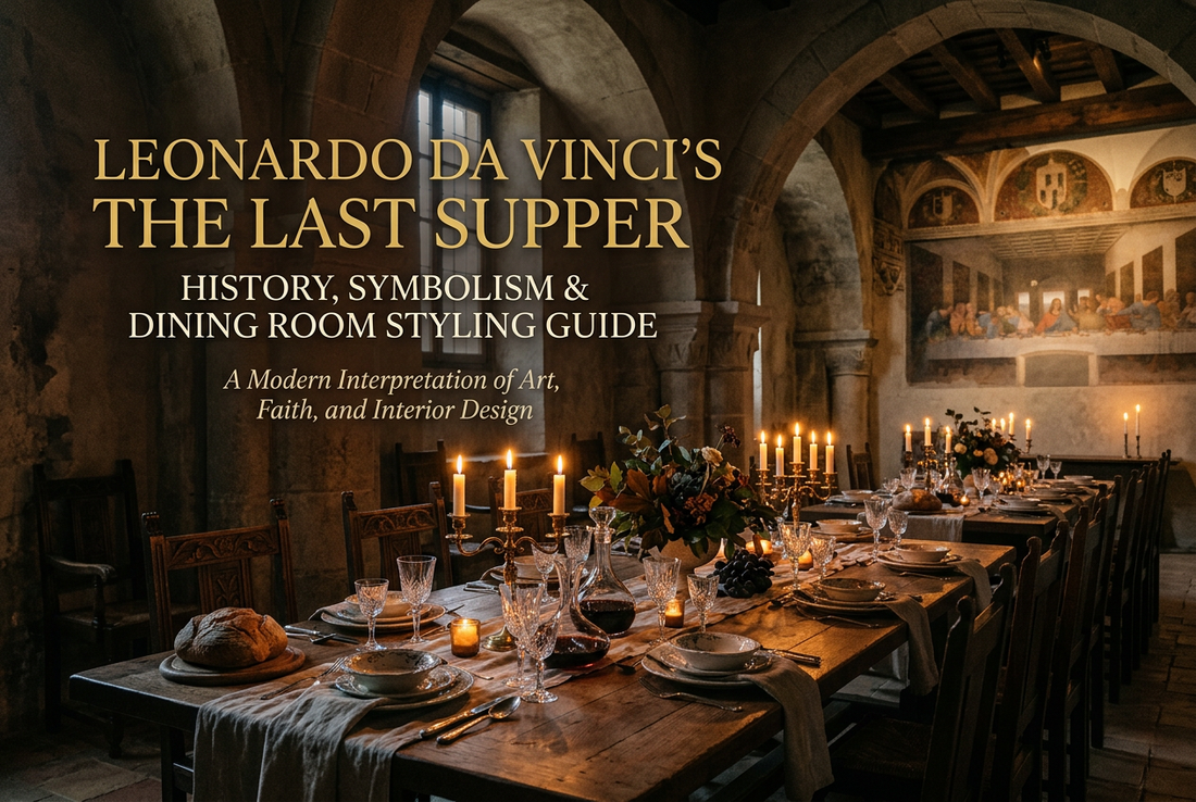 Explore the history and symbolism of Da Vinci's The Last Supper and learn how to style your dining room with Renaissance-inspired art reproductions.