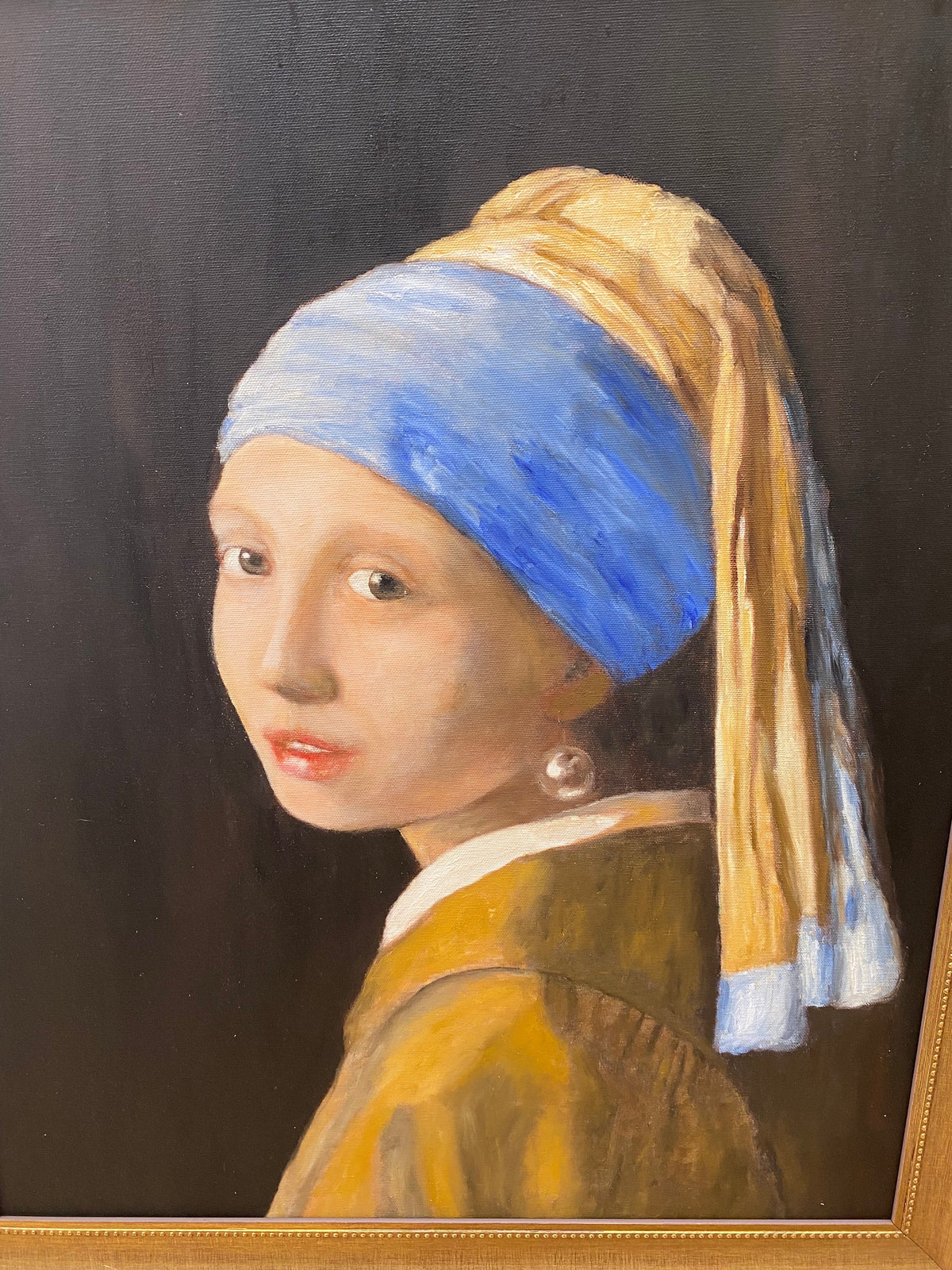 Vermeer Girl with a Pearl Earring, Oil Painting Reproduction, Framed Wall Art | artwork image 3