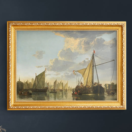 Aelbert Cuyp "The Maas At Dordrecht" Oil Painting Reproduction, Framed Art | artwork image 2