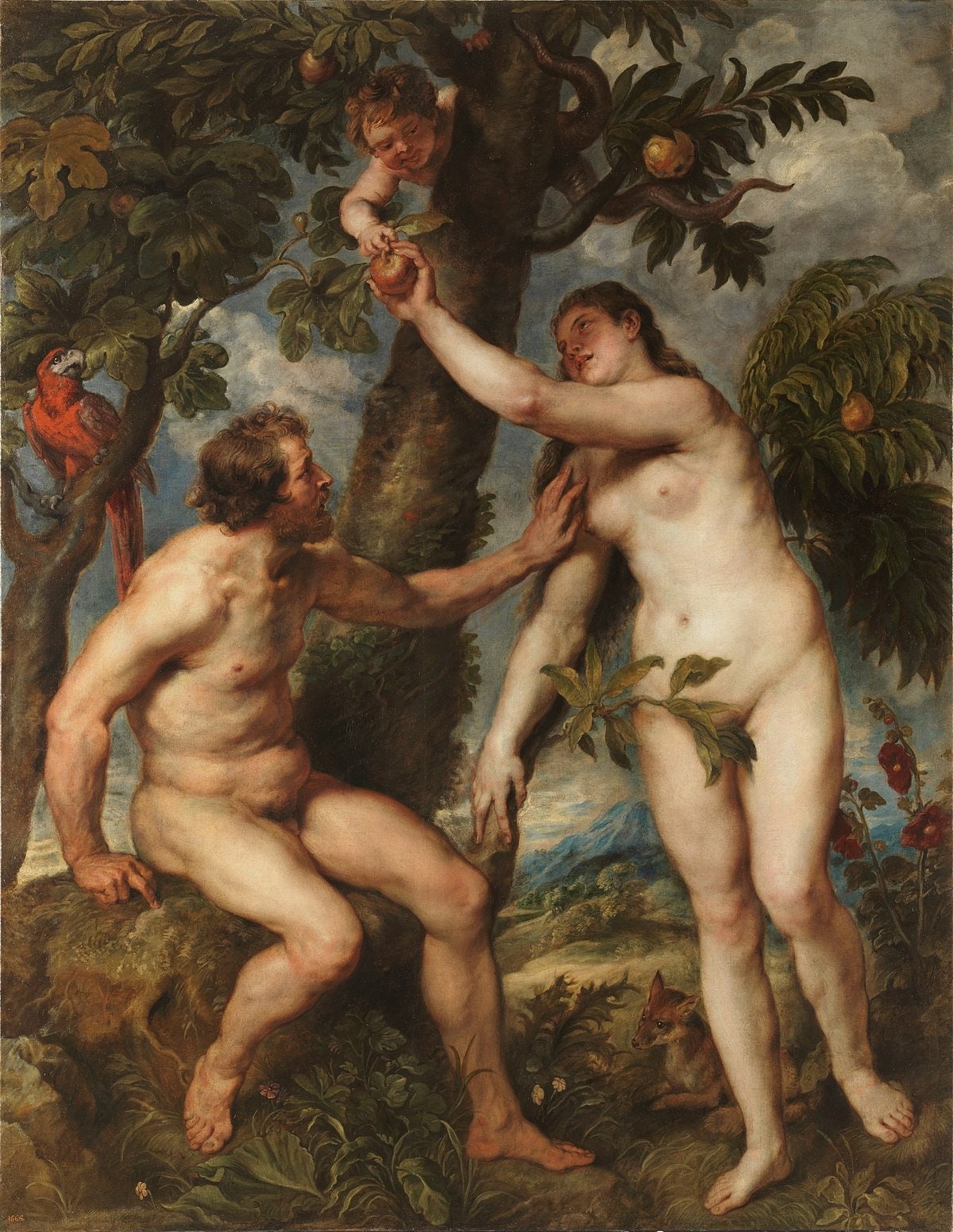 Rubens "The Fall of Man" Oil Painting Reproduction, Framed Canvas Art | BoselliArt hand-painted oil painting