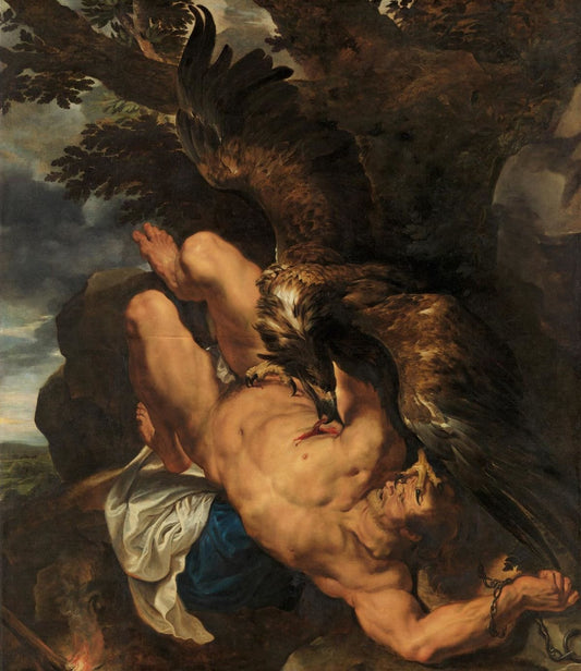 Rubens Prometheus Bound Oil Painting Reproduction, Framed Wall Art | BoselliArt hand-painted oil painting