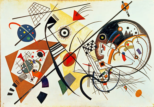 Wassily Kandinsky Throughgoing line, Wall Art, Home Decor, hand-painted, Oil Painting Reproduction, | BoselliArt hand-painted