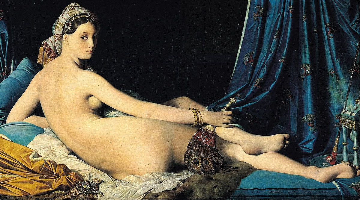 The Grande Odalisque Oil Painting Reproduction, Ingres Woman Wall Art | BoselliArt hand-painted oil painting