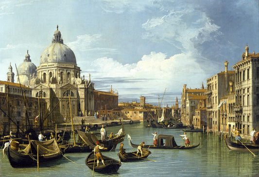 Canaletto The Entrance to the Grand Canal Oil Painting Reproduction, Framed Wall Art | BoselliArt hand-painted oil painting