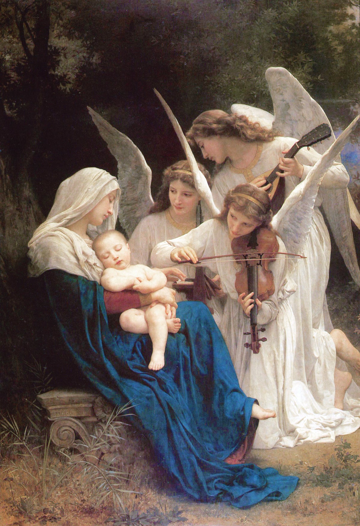 Bouguereau's Song of the Angels, Oil Painting Reproduction, Home Decor Wall Art | BoselliArt hand-painted oil painting