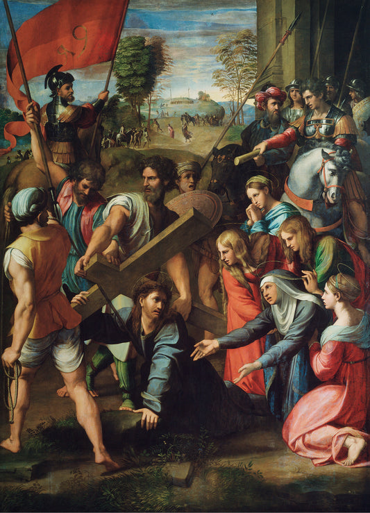 Raphael, Christ Falling, Oil Painting Reproduction, Framed Renaissance Wall Art | BoselliArt hand-painted oil painting