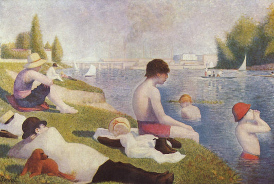 Seurat Bathers at Asnières, Oil Painting Reproduction on Canvas | BoselliArt hand-painted oil painting