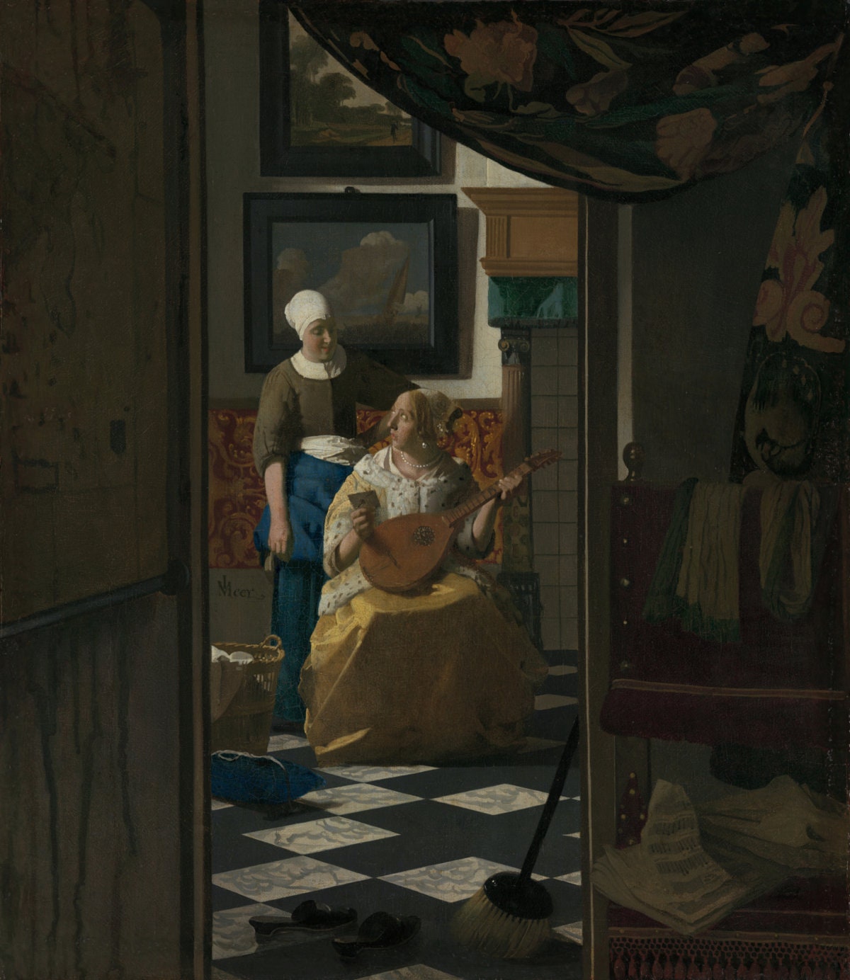 Vermeer 'The Love Letter' Oil Painting Reproduction, Canvas Wall Art | BoselliArt hand-painted oil painting