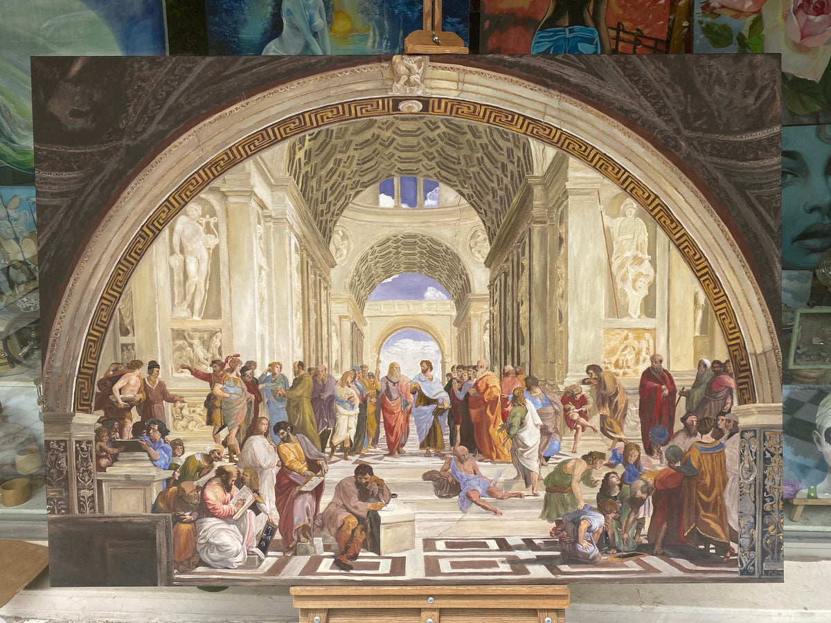 Raphael's School of Athens, Oil Painting Reproduction, Framed Wall Art | artwork image 2