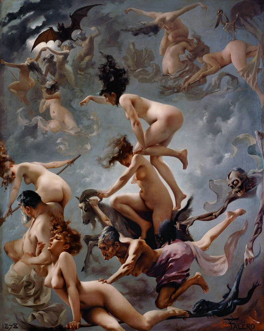 Witches' Sabbath Oil Painting Reproduction, Luis Ricardo Falero, Ethereal Wall Art | BoselliArt hand-painted oil painting