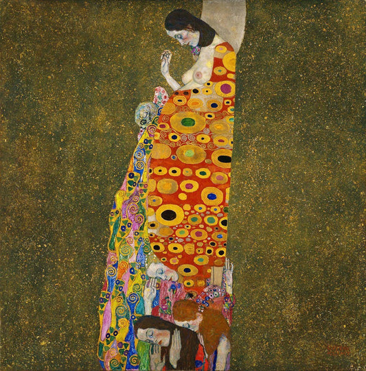 Gustav Klimt Hope II: Art Nouveau Oil Painting Reproduction | BoselliArt hand-painted oil painting