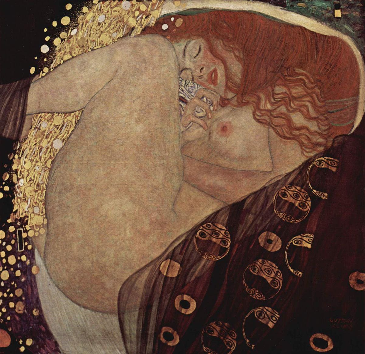 Gustav Klimt Danae: Art Nouveau Oil Painting Reproduction | BoselliArt hand-painted oil painting
