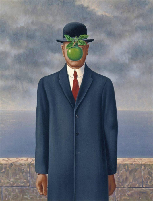 Rene Magritte "The Son Of Man" Oil Painting Reproduction, Surrealist Canvas Wall Art | BoselliArt hand-painted oil painting