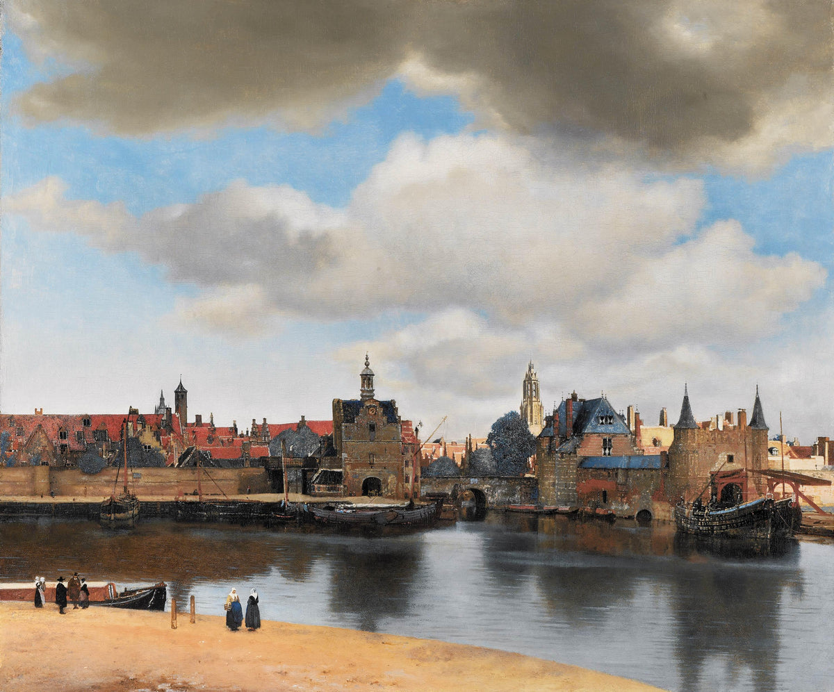 Vermeer View of Delft, Oil Painting Reproduction, Cityscape Wall Art | BoselliArt hand-painted oil painting