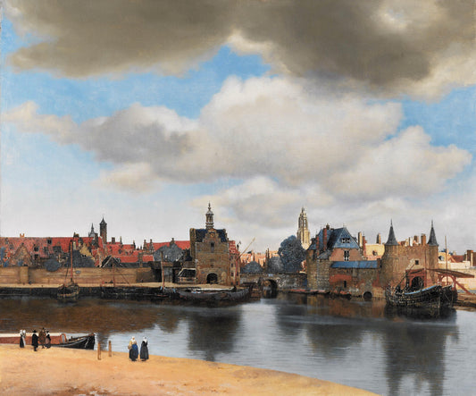 Vermeer View of Delft, Oil Painting Reproduction, Cityscape Wall Art | BoselliArt hand-painted oil painting