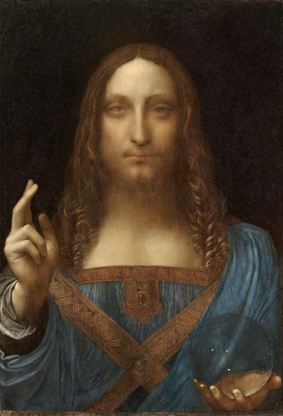 Leonardo Da Vinci Salvator Mundi Oil Painting Reproduction, Framed Jesus Art | BoselliArt hand-painted oil painting
