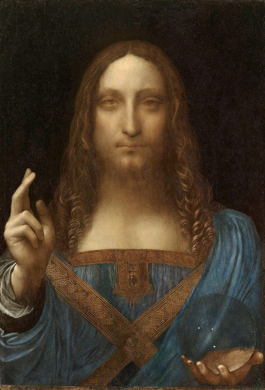 Leonardo Da Vinci Salvator Mundi Oil Painting Reproduction, Framed Jesus Art | BoselliArt hand-painted oil painting