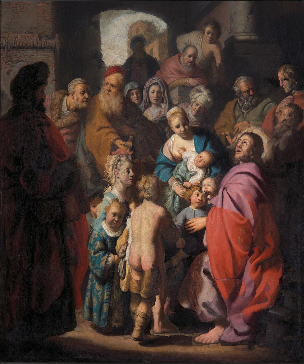 Rembrandt, Let the Little Children Come to Me, Oil Painting Reproduction | BoselliArt hand-painted oil painting