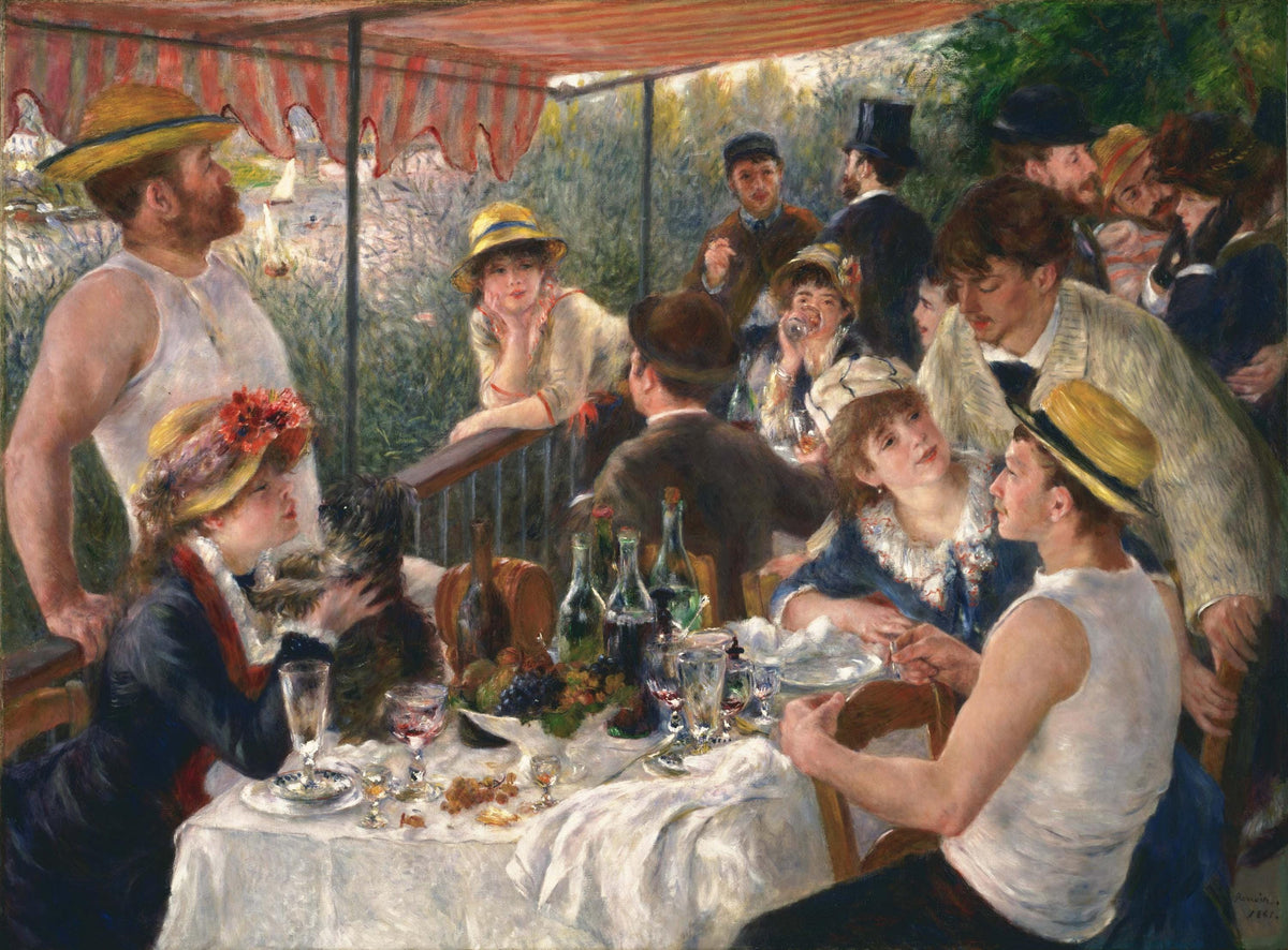Renoir Luncheon of the Boating Party, Impressionist Oil Painting Reproduction | BoselliArt hand-painted oil painting
