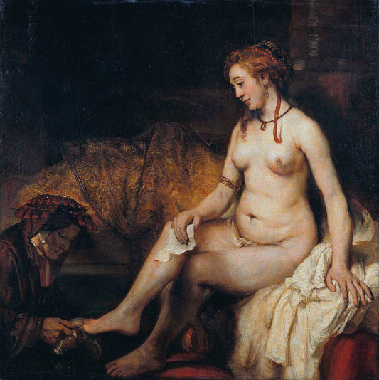 Rembrandt Bathsheba Oil Painting Reproduction, Framed Canvas Wall Art | BoselliArt hand-painted oil painting