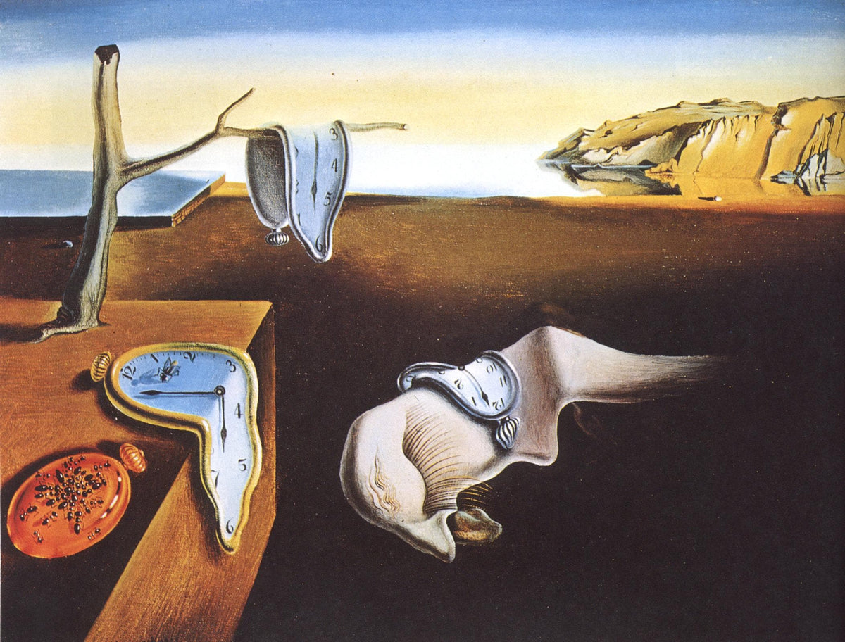 Salvador Dali "Persistence of Memory" Oil Painting Reproduction, Framed Canvas Wall Art | BoselliArt hand-painted oil paintin