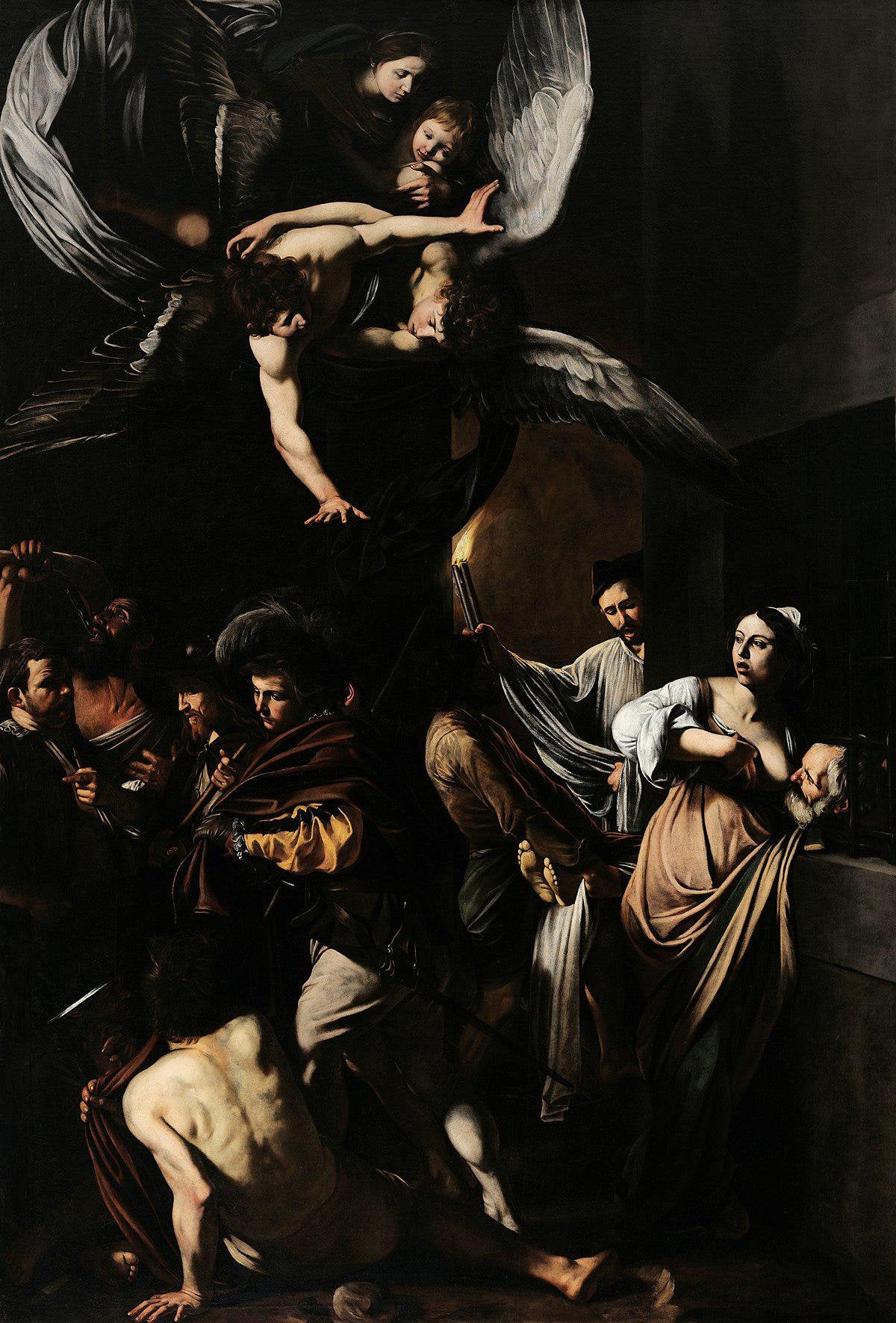 Caravaggio "The Seven Works of Mercy" Oil Painting Reproduction, Framed Renaissance Wall Art | BoselliArt hand-painted oil pa