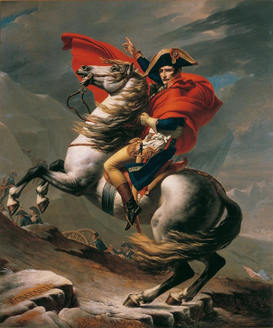 Napoleon Bonaparte Crossing the Alps, Oil Painting Reproduction on Canvas | BoselliArt hand-painted oil painting