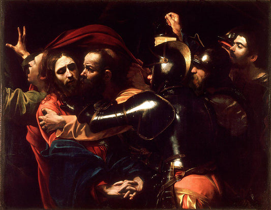 Caravaggio "Taking of Christ" Oil Painting Reproduction, Framed Canvas Wall Art | BoselliArt hand-painted oil painting
