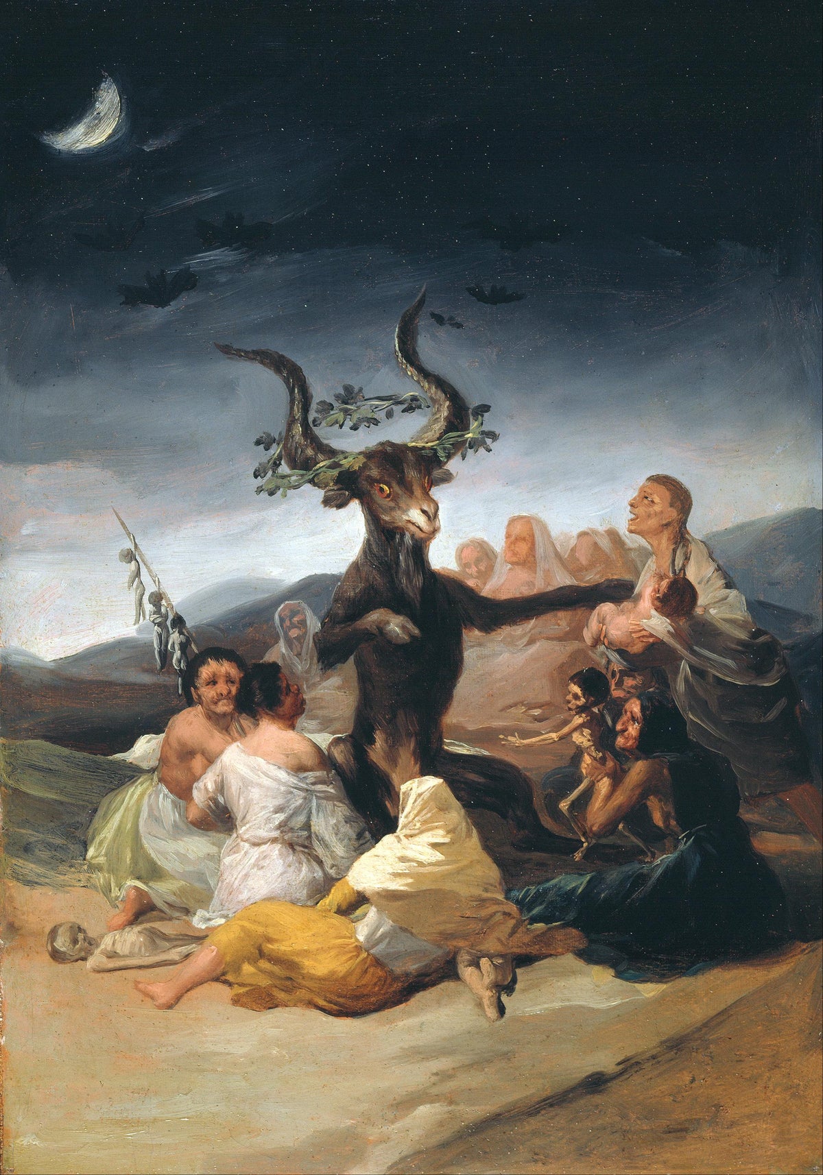 Goya Witches' Sabbath Oil Painting Reproduction, Framed Canvas Wall Decor | BoselliArt hand-painted oil painting