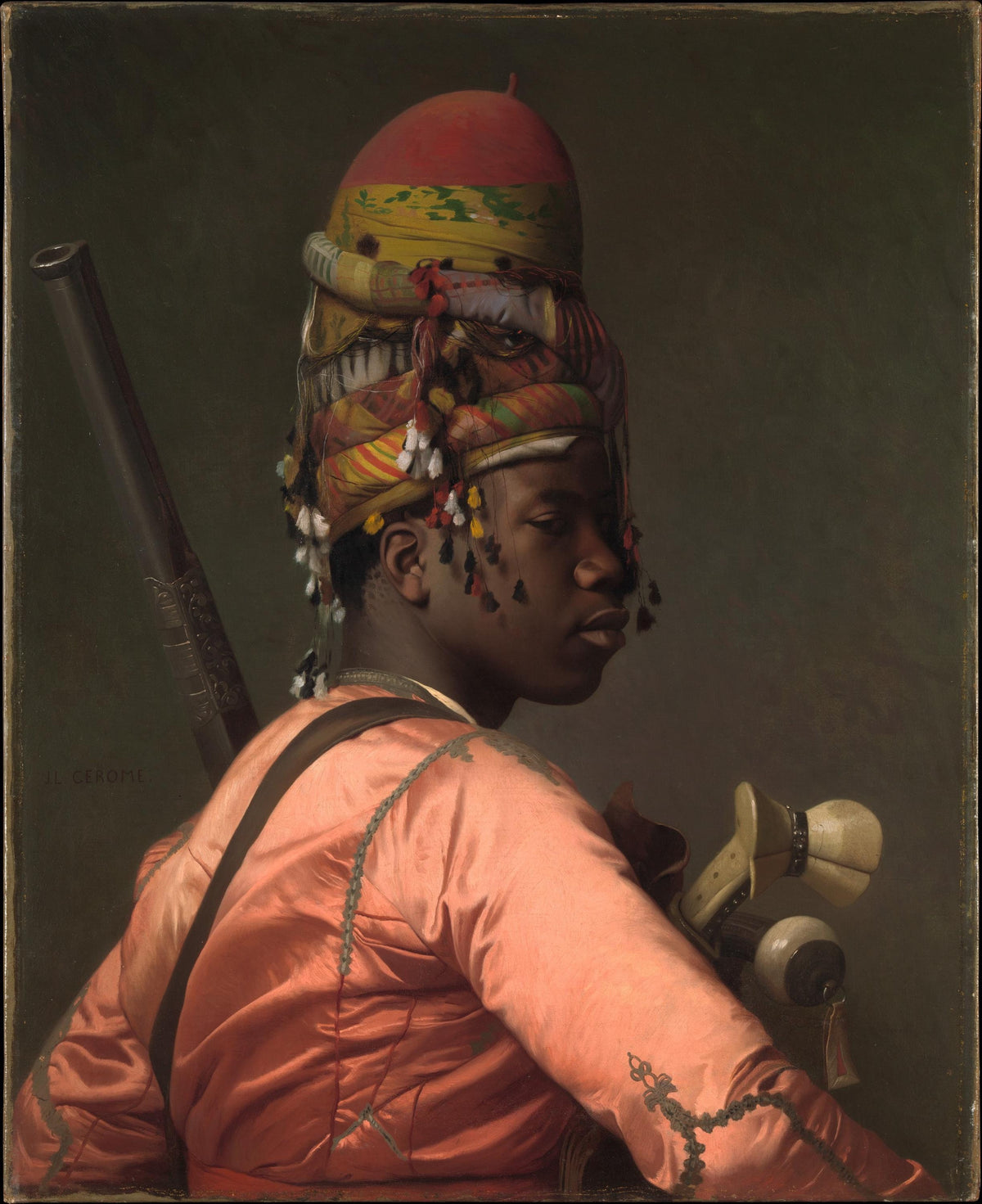 Bashi-Bazouk Oil Painting Reproduction, Jean Leon Gerome, Orientalist Wall Art | BoselliArt hand-painted oil painting