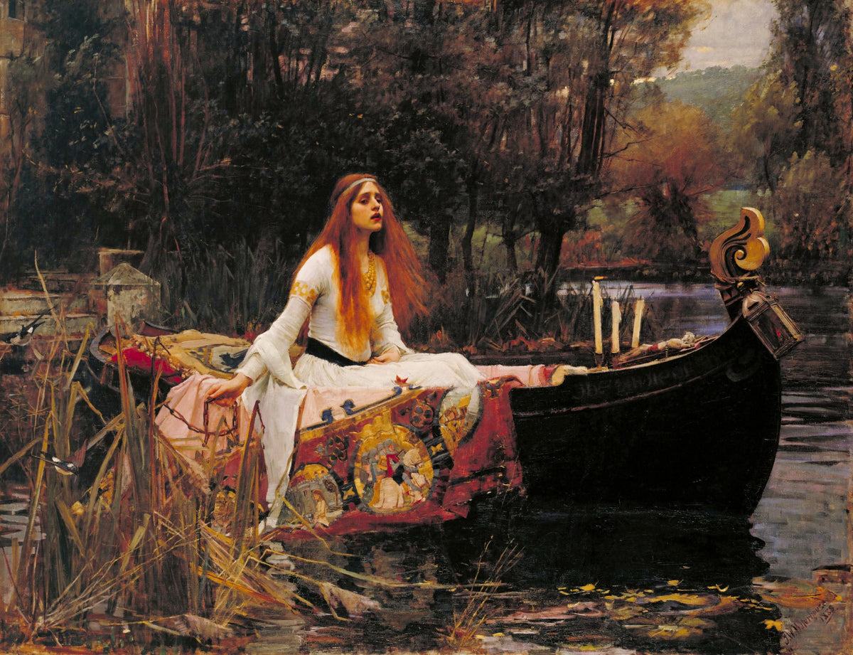 The Lady of Shalott Oil Painting Reproduction, Waterhouse Canvas Art | BoselliArt hand-painted oil painting